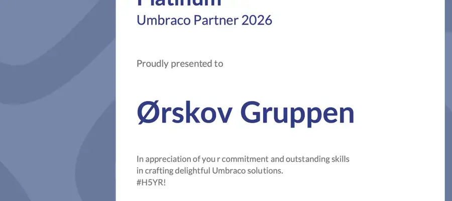 Vi er Umbraco Platinum Partner